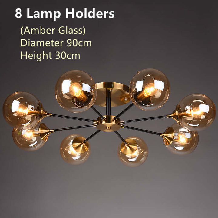 Modern Copper LED Chandelier