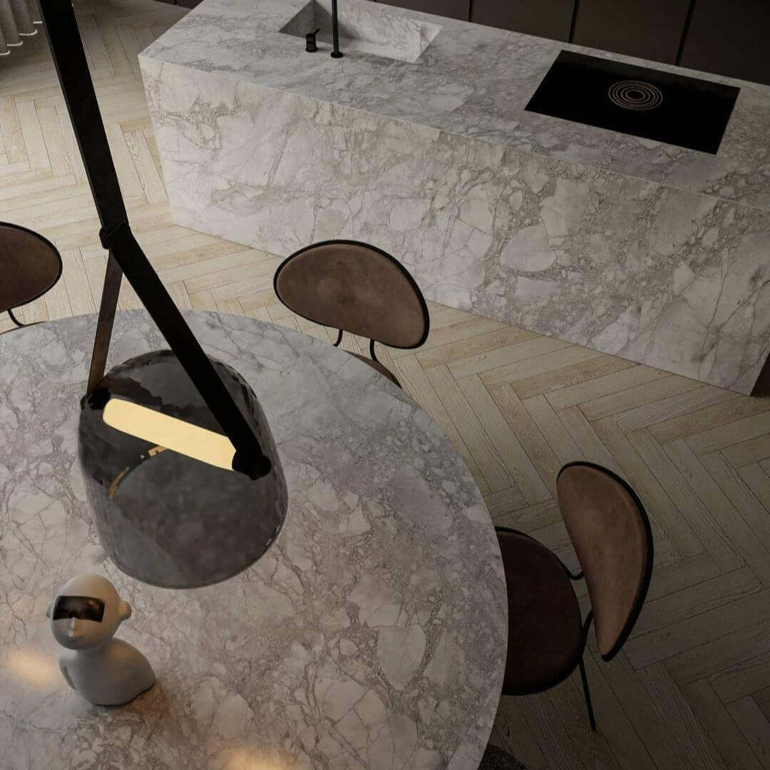Modern Pendant Lamp with Metal Accents