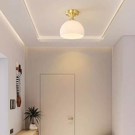 Milk White Glass Ceiling Lamp