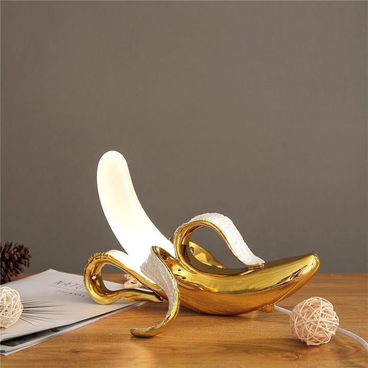 Art Deco Resin Table Lamp with LED Light