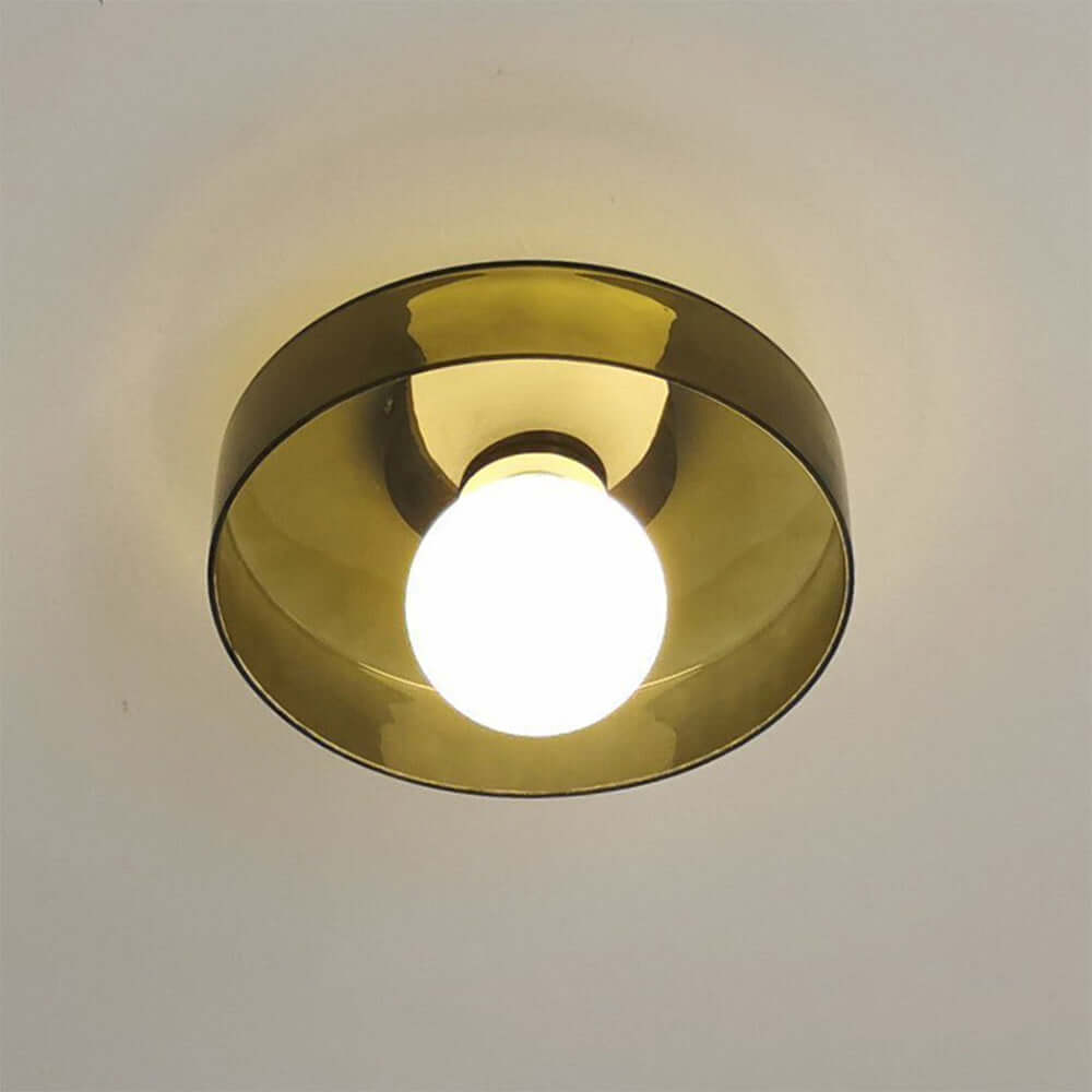 Modern Round Glass Ceiling Light Fixture