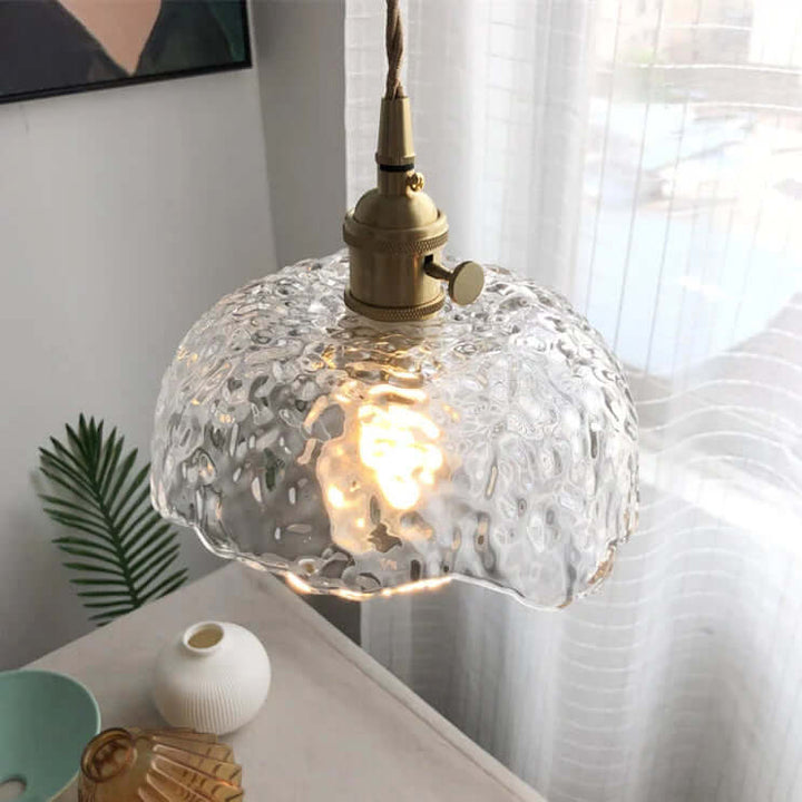 Modern Brass & Glass Pendant Light