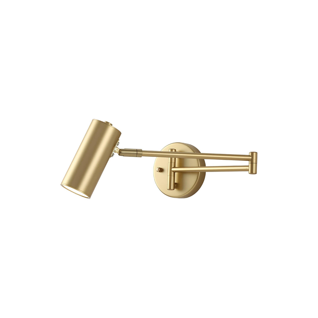Adjustable Metal Swing Arm Wall Lamp with Integrated LED