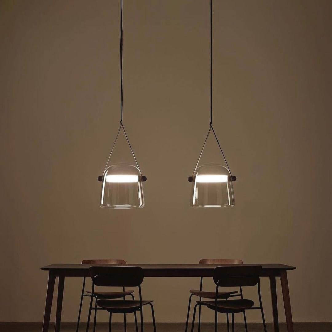 Modern Pendant Lamp with Metal Accents