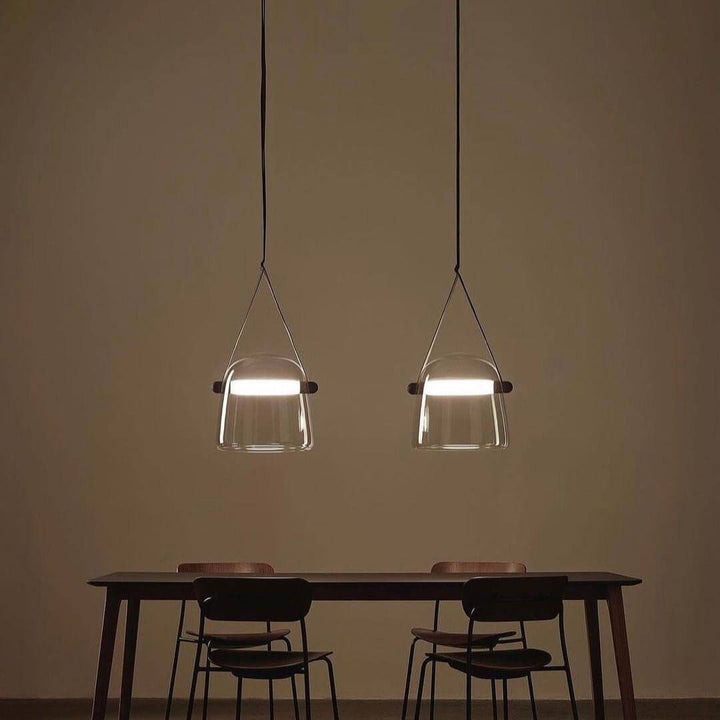 Modern Pendant Lamp with Metal Accents