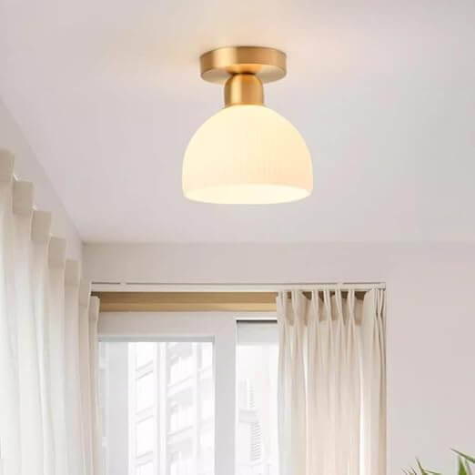 Milk White Glass Ceiling Lamp