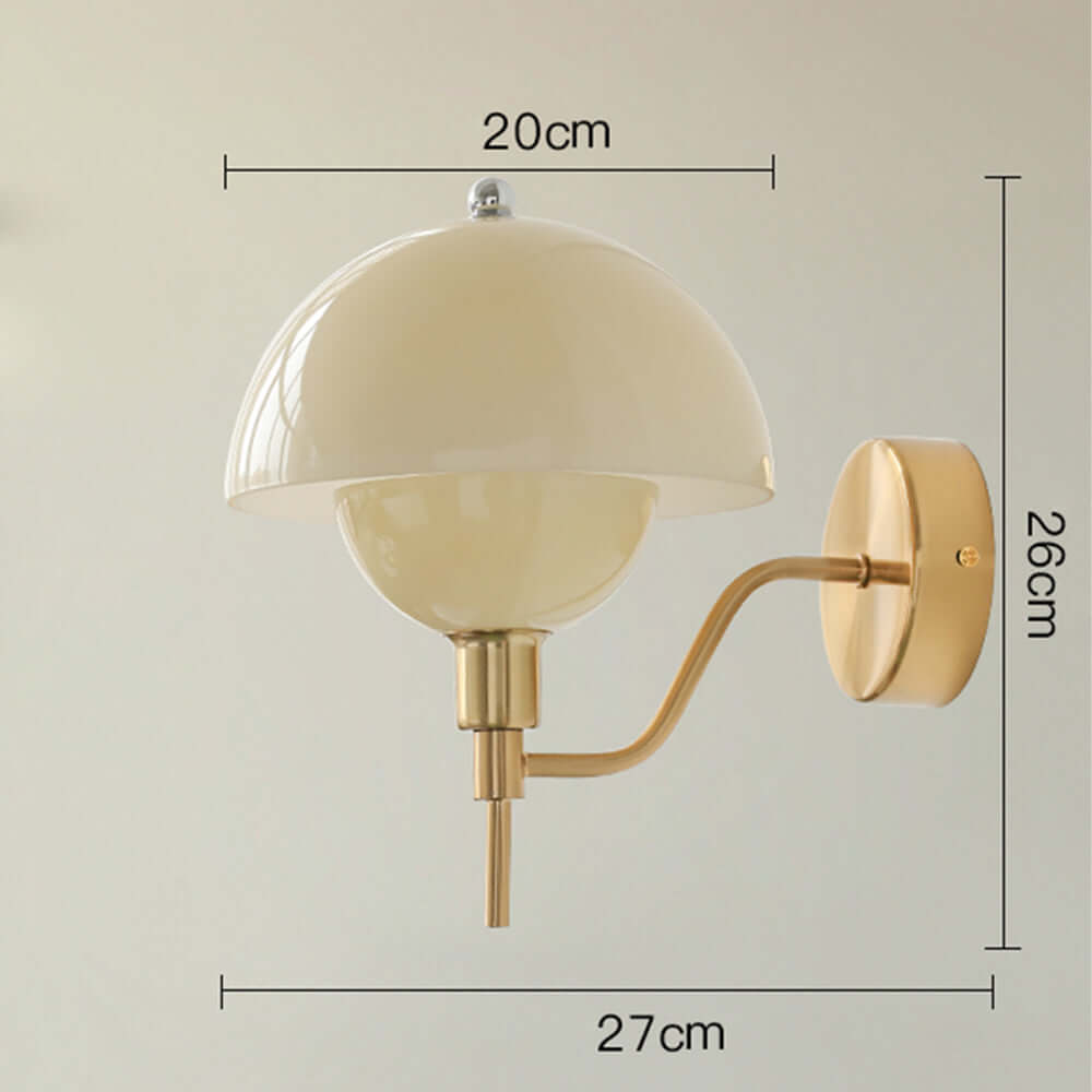 Elegant Mushroom Glass Wall Light