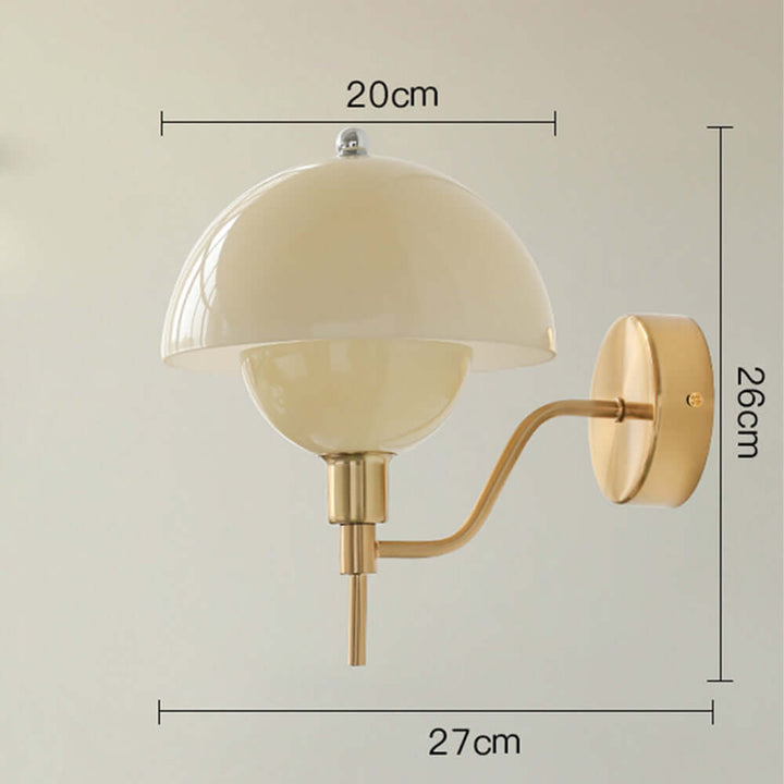 Elegant Mushroom Glass Wall Light