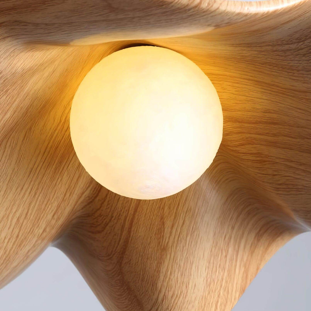 Decorative Resin Pendant Lamp with Leaf Design