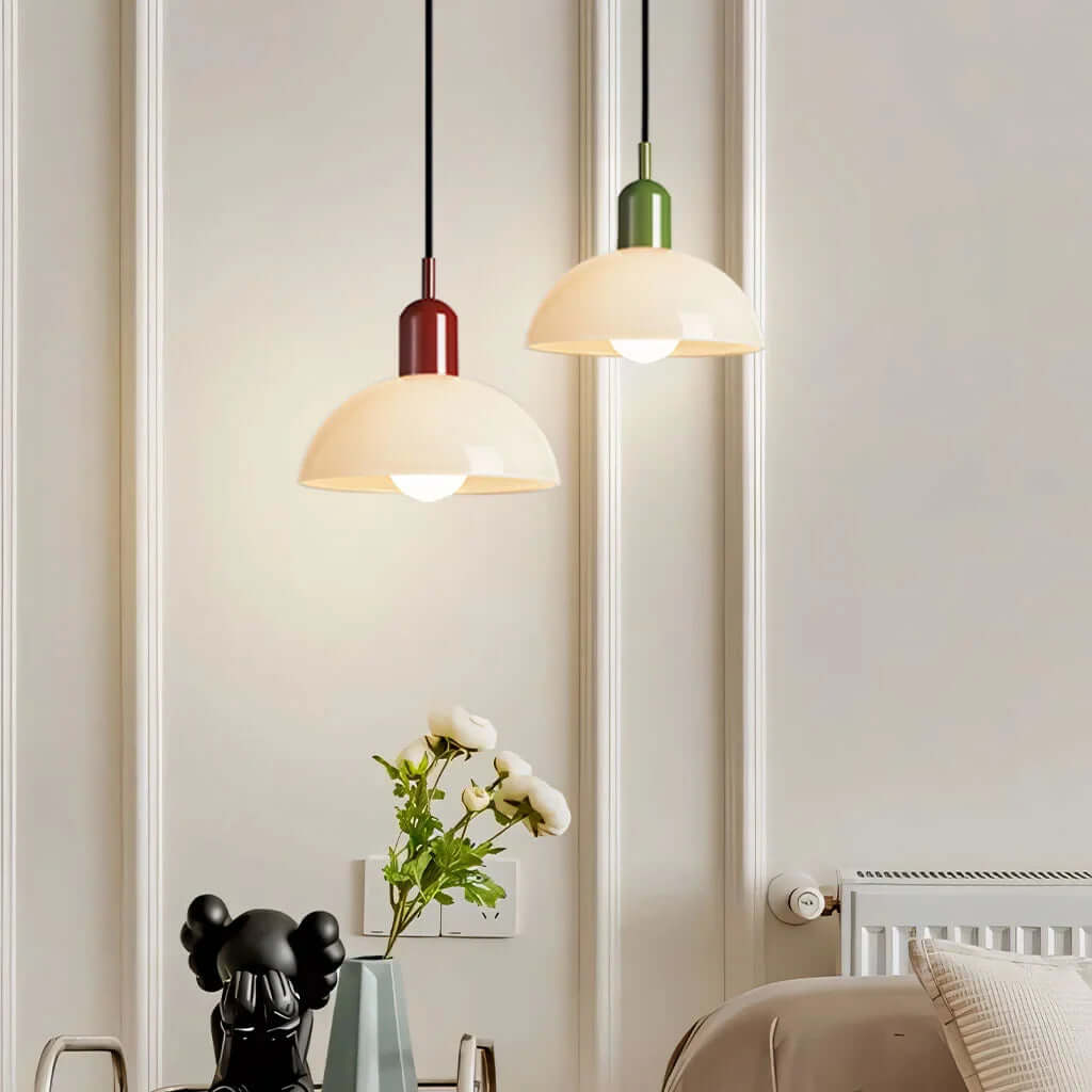 Colorful Glass Bowl Pendant Light