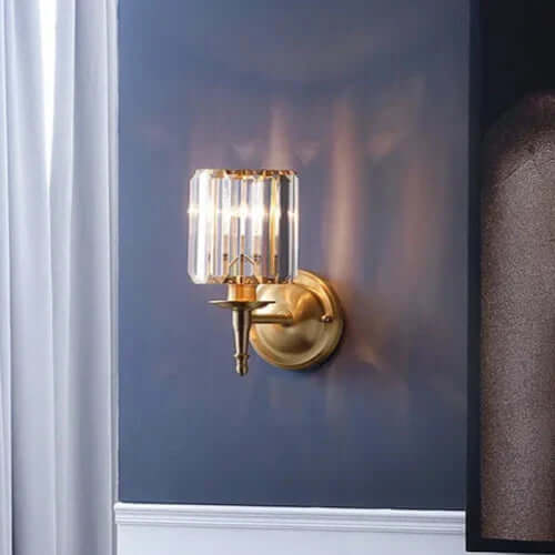 Vintage Crystal Wall Light Fixture