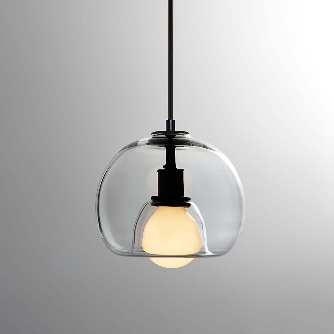 Modern Glass Pendant Light, 25cm Diameter