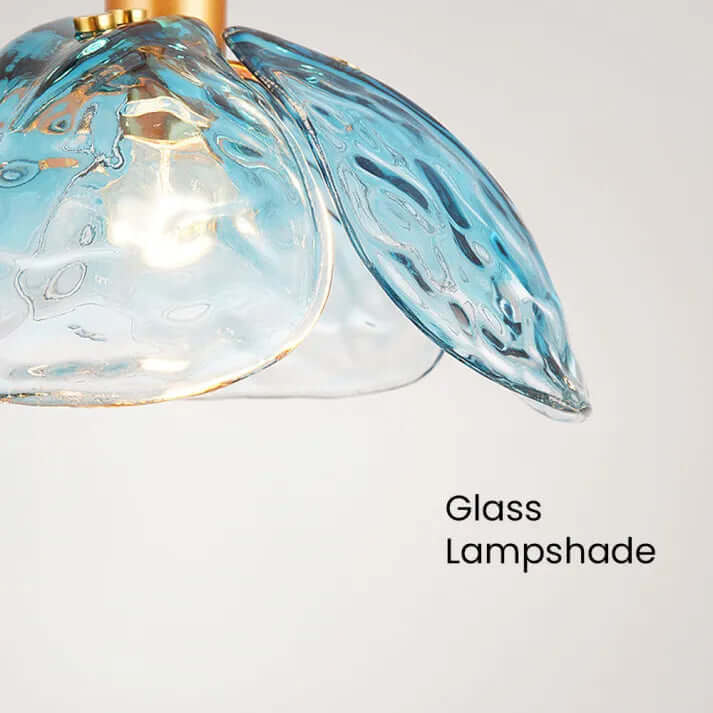 Elegant Glass Flower Petal Pendant Light