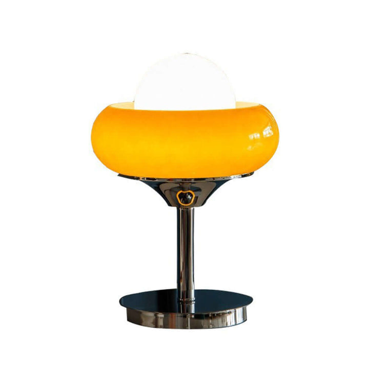 Vintage Yellow Glass Table Lamp