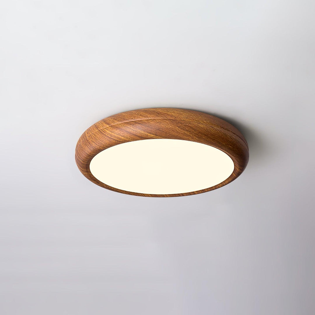Modern Wood Grain LED Ceiling Light Fixture