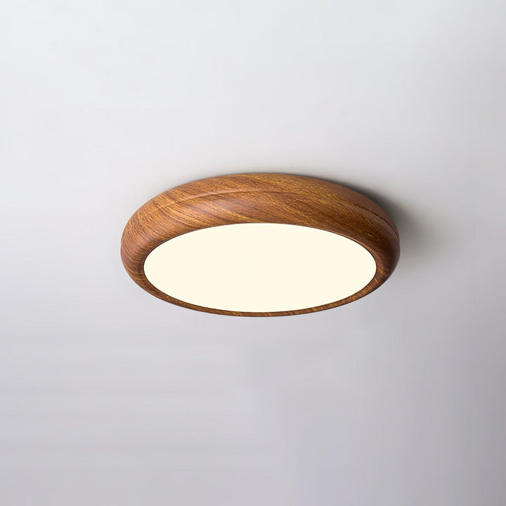 Modern Wood Grain LED Ceiling Light Fixture