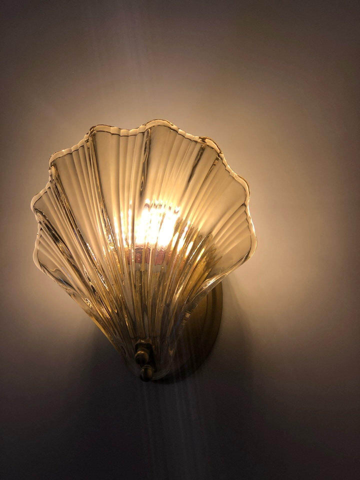 Seashell Wall Light Fixture, Nautical Decor, 20cm