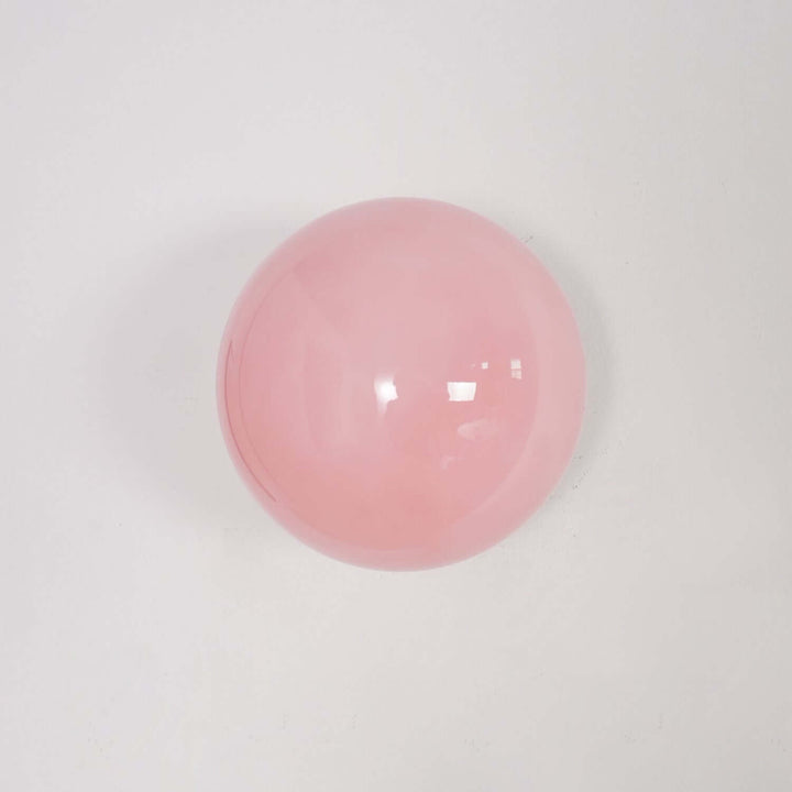 Pink Glass & Metal Sconce Light - 20cm