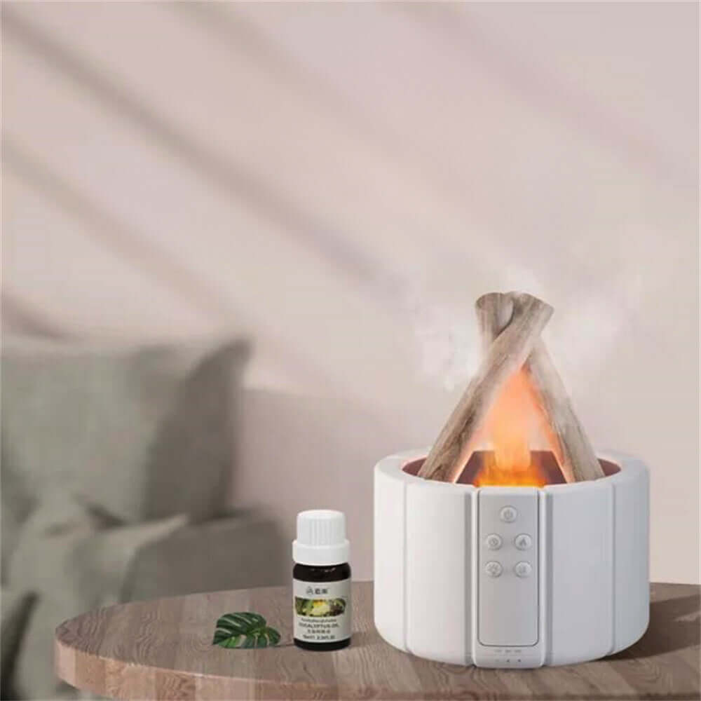 Ultrasonic Flame Humidifier Lamp