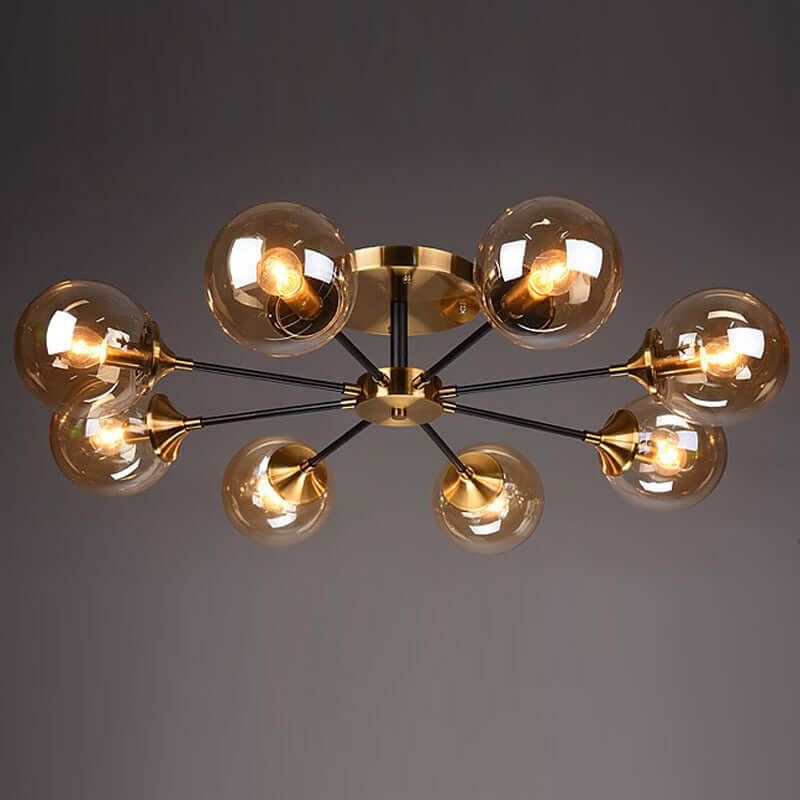 Modern Copper LED Chandelier