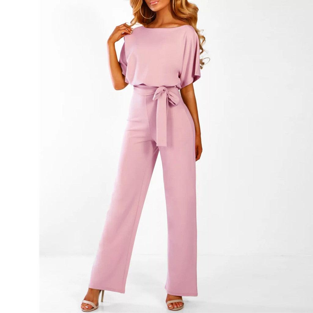 Women's Belted Jumpsuit