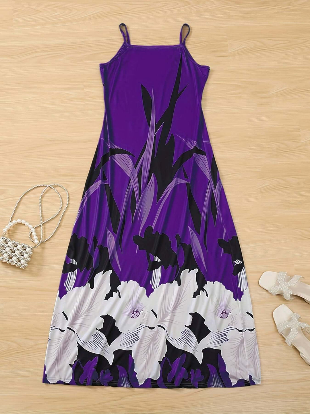 Women's Floral Print Spaghetti Strap Dress