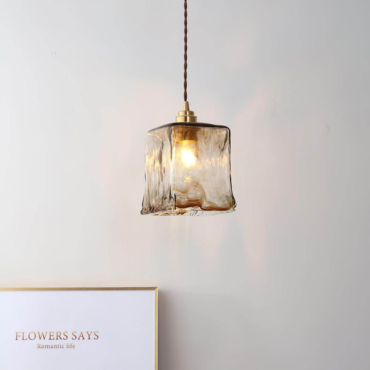 Brown Glass Pendant Light Fixture
