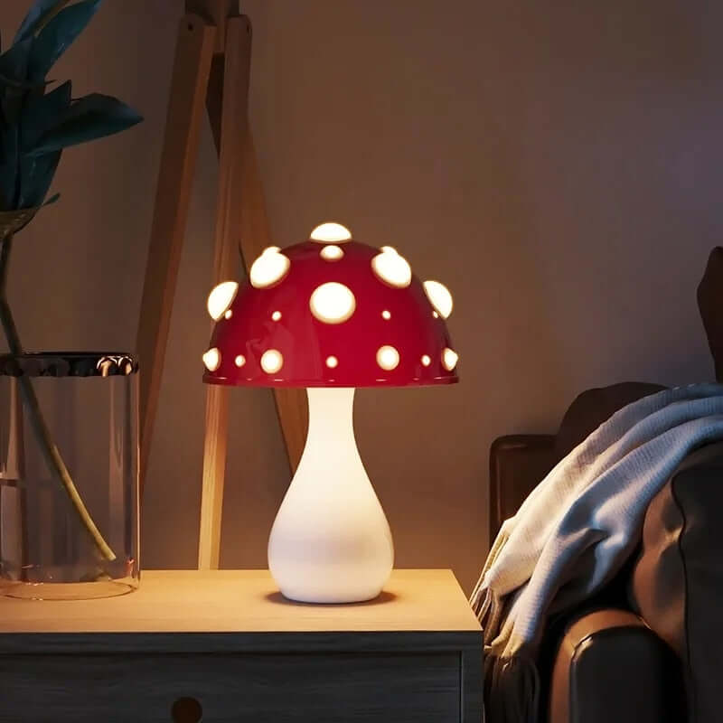 LED Mushroom Table Lamp - Dimmable, Modern Decor