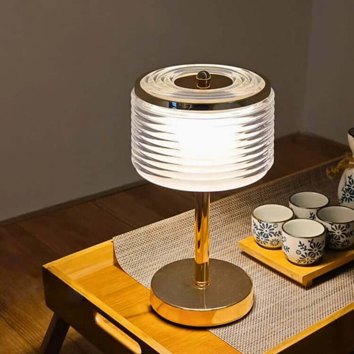 Modern LED Ring Table Lamp, 3 Light Modes, 30cm Tall