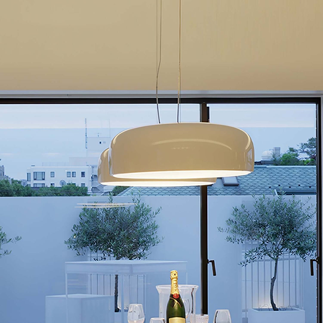 Modern Pendant Light 45/60cm - Aluminium & Polycarbonate