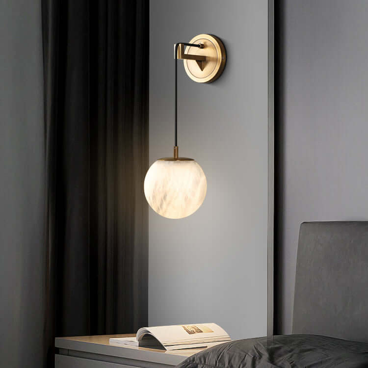 Minimalist Marble Wall Sconce Light Fixture