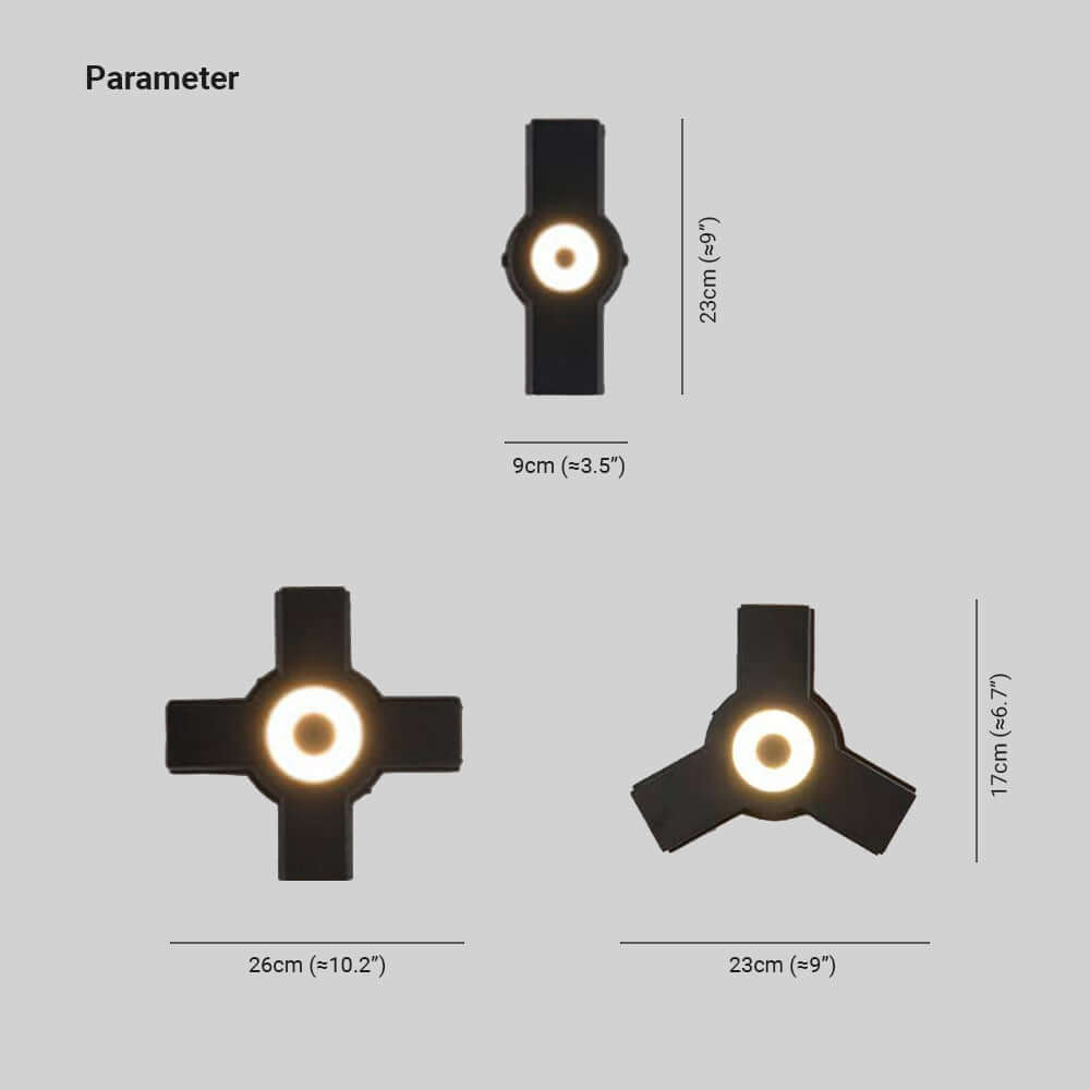 Modern Outdoor LED Wall Sconce - IP65 Waterproof