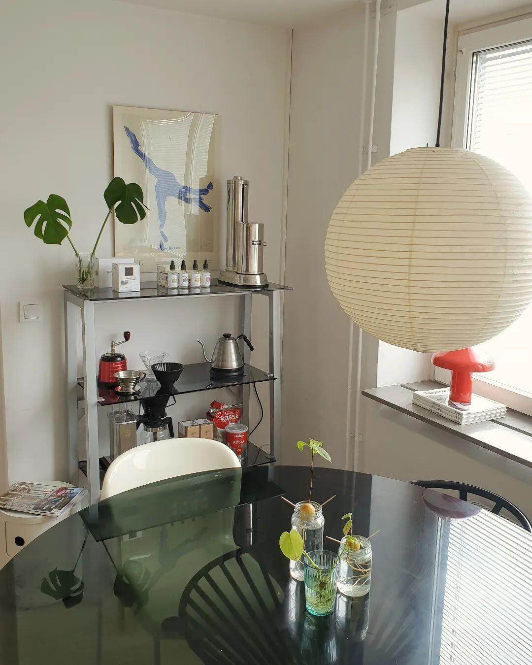 Japanese Pendant Lamp with Wire