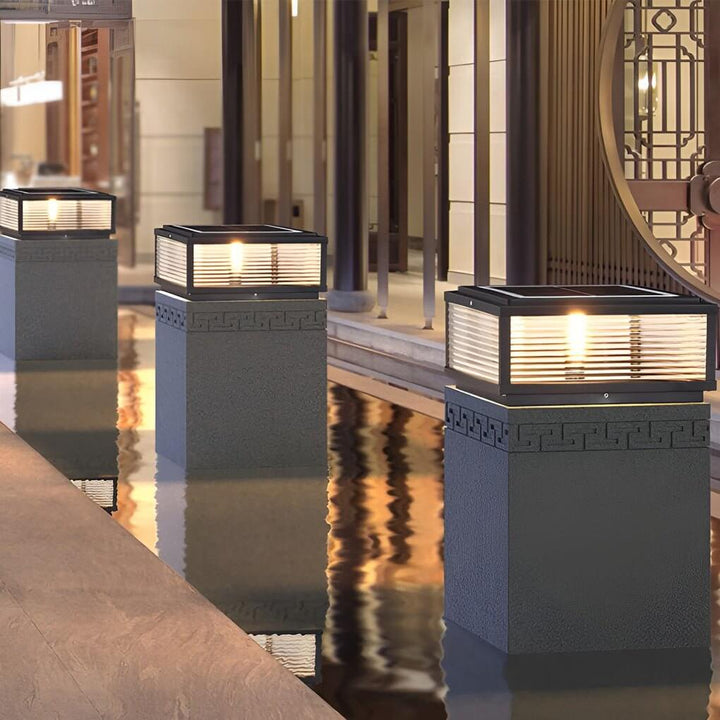 Modern Outdoor LED Pillar Mount Post Light