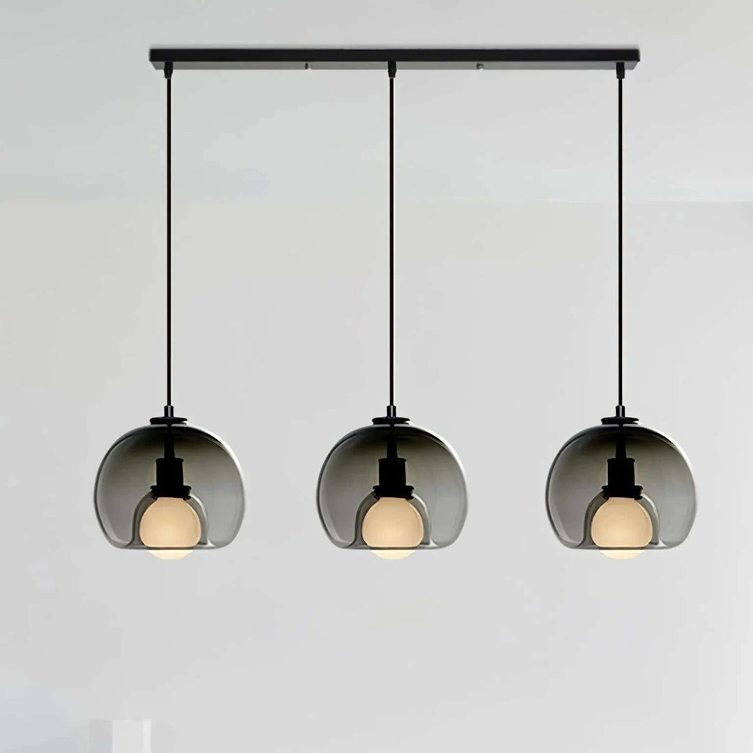 Modern Glass Pendant Light, 25cm Diameter