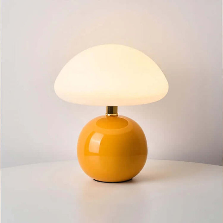 Ceramic Mushroom Lamp with Adjustable LED Light