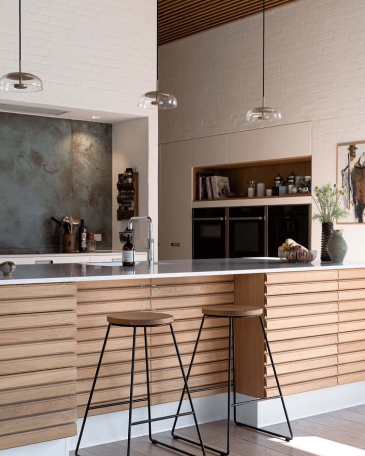 Modern Brass & Glass Pendant Light