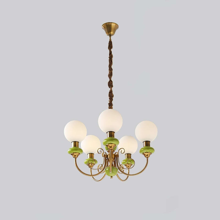 Elegant Green Onyx Chandelier | 3 & 5 Heads