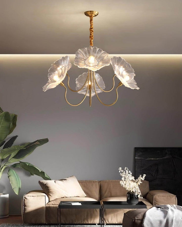 Elegant Frosted Glass Flower Chandelier