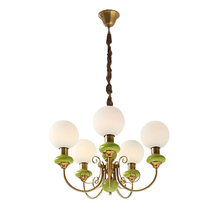 Elegant Green Onyx Chandelier | 3 & 5 Heads