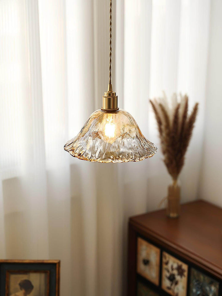 Brown Glass Pendant Light Fixture