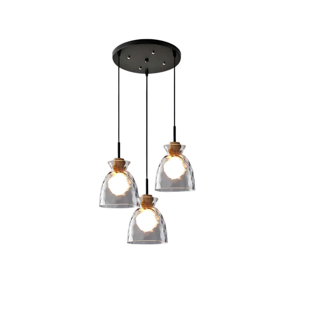 Modern Glass Chandelier for Dining Room, Entryway or Kitchen Lighting
