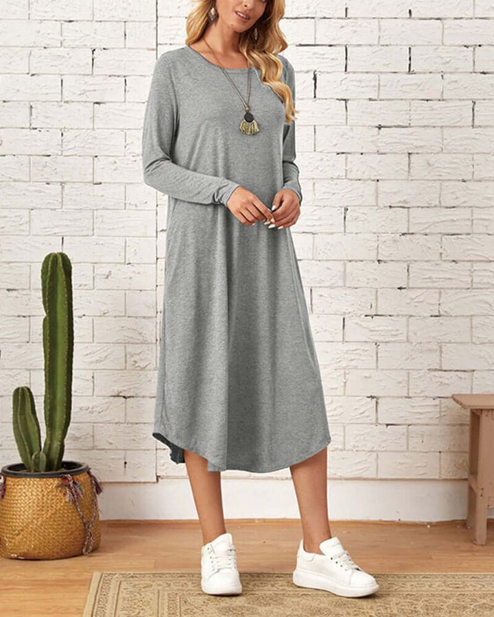 Women's Cozy Long-Sleeve Winter Dress