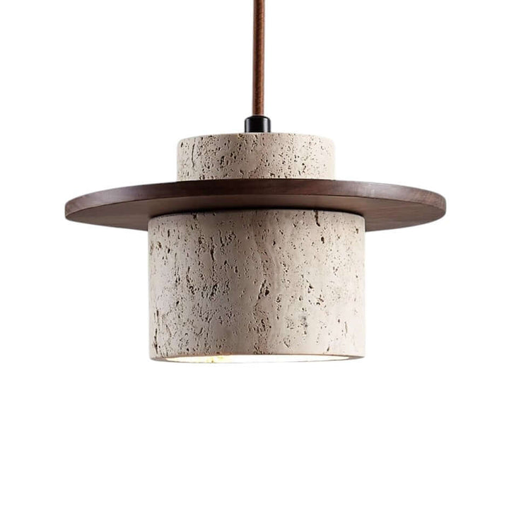 Travertine Stone Pendant Light - Natural Cave Stone