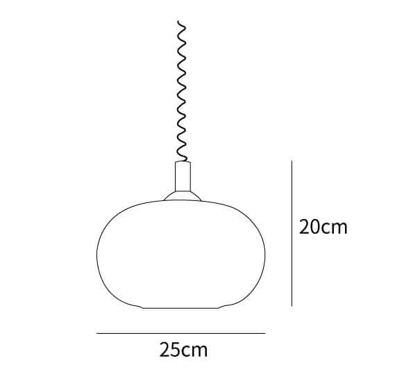 Colorful Glass Pendant Light 25cm