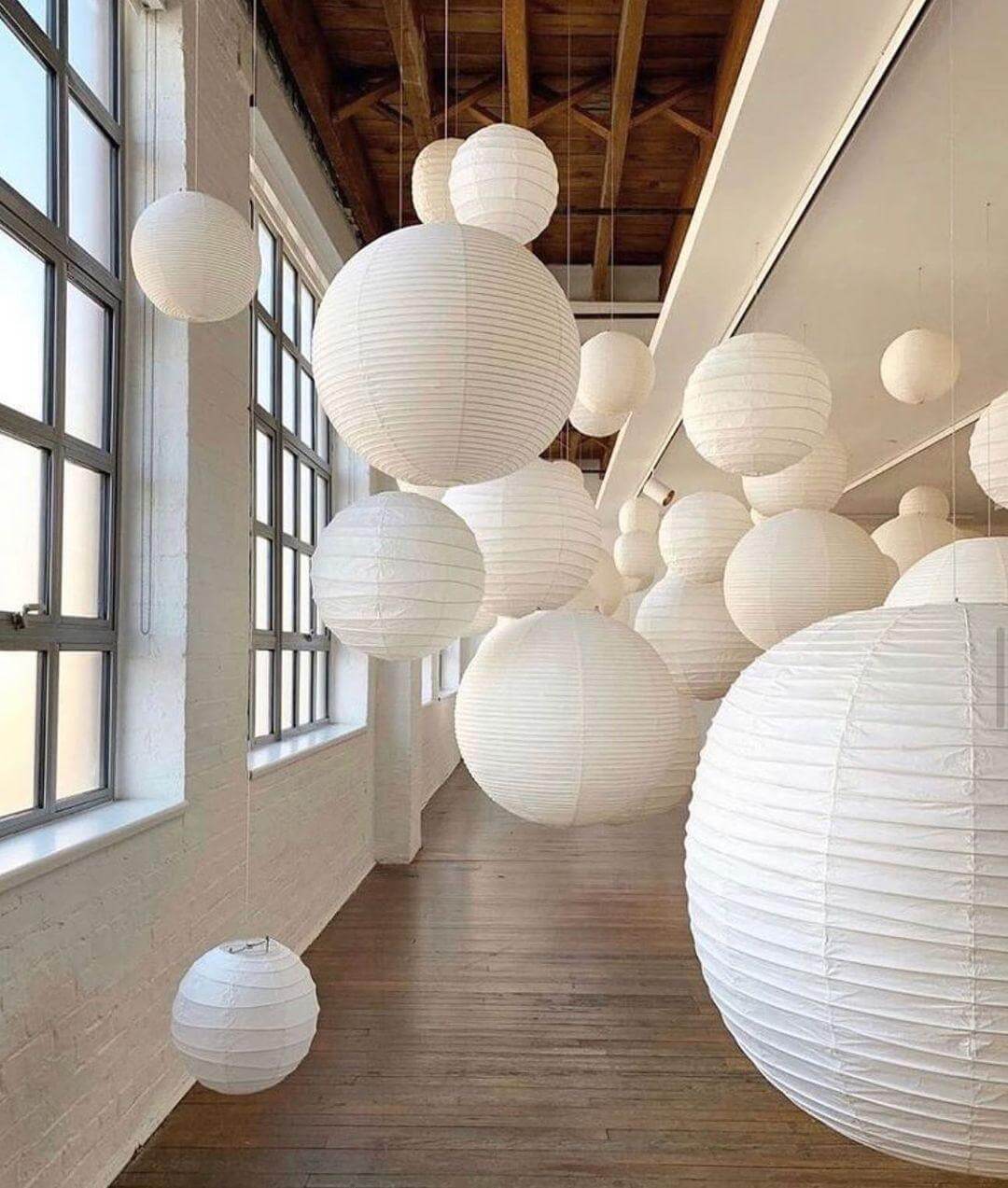Japanese Pendant Lamp with Wire