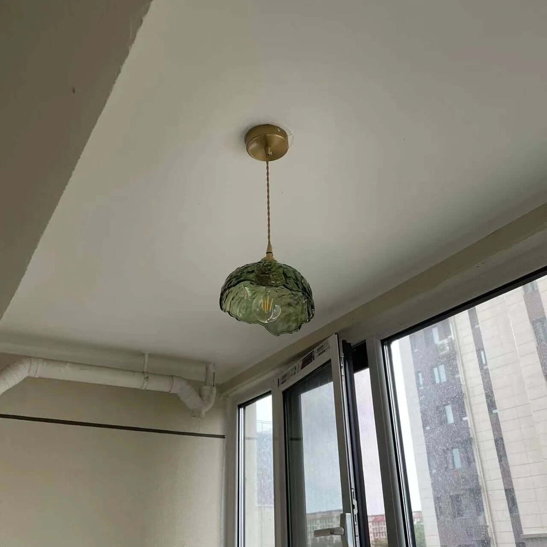 Modern Brass & Glass Pendant Light