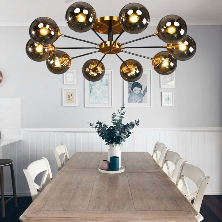 Modern Copper LED Chandelier