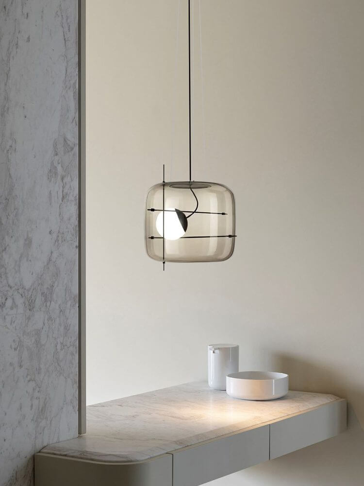 Modern Glass Pendant Light 30cm