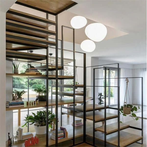 Modern Pendant Light Fixture, Hand-Blown Glass